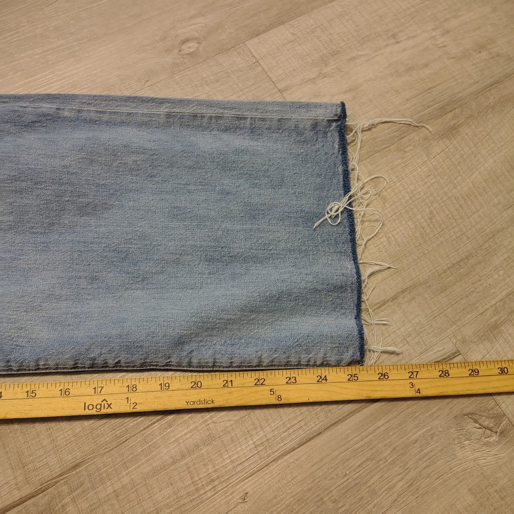 J.Crew Curvy Wide-Leg Crop Jeans Light Wash Raw Hem Denim Size 29 High Rise - Picture 4 of 8
